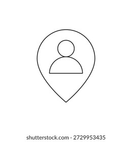 Avatar de usuario dentro del pin de ubicación para el seguimiento del usuario