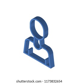 User Avatar isometric left top view 3D icon