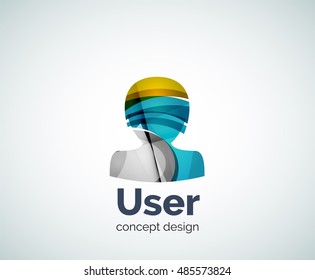 Vorlage für das Benutzeravatar-Logo, abstraktes, geometrisches Hochglanz-Business-Symbol