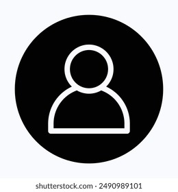 User Avatar For Mobile Apps Interface Icon, Profile Vector Icon, 