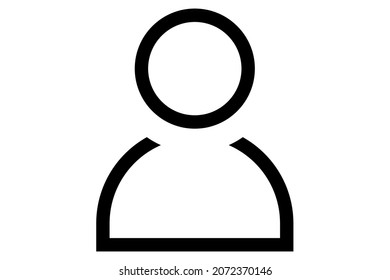 avatar del usuario. Símbolo de perfil de esquema. Signo de avatar transparente.