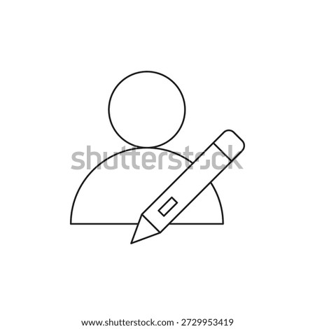 User avatar with pen for editing account information