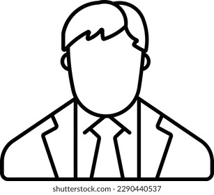 user avatar people person businessman Outline