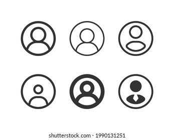 User Avatar, Person, User vector icon set. Account Profile