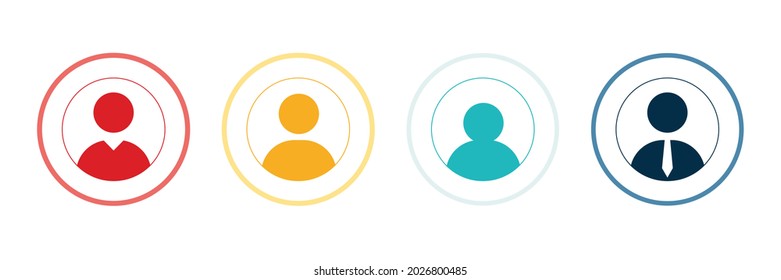 User Avatar, Person, User vector icon set.