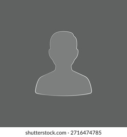 Estilo de línea de ícono de Perfil de avatar de usuario