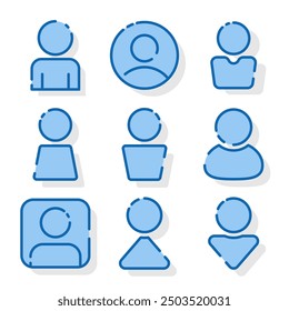 user avatar profile icon vector design set