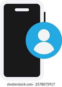 User Avatar Profile Icon Vector Flat Illustration
