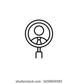 Símbolo De Contorno De Perfil De Avatar De Usuario Aislado En Fondo Transparente