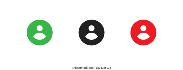 User avatar profile symbol. Web admin icon in vector flat style.