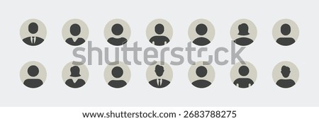 User avatar or profile vector icons set. Avatar icon designs