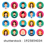 User avatar set. People avatar profile icons. Male and female faces. Men and women portraits. Unknown or anonymous person. Characters collection. Vector illustration.