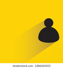 user avatar with shadow on yellow background