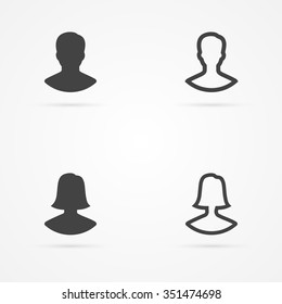 User avatar sign web icon.