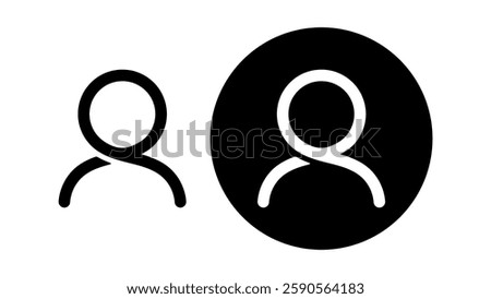 user avatar symbol, black isolated silhouette