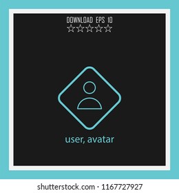 user, avatar vector icon