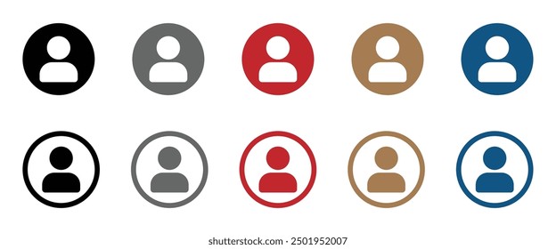 User avatar vector icon designs set