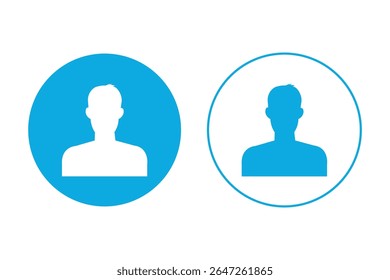 User avatar vector icon flat designs set. Man and woman vector profile signs collection. Avatar, user profile, person icon, gender neutral silhouette, profile picture.Suitable for social media profile