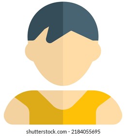 User avatar of a young boy with side part hairstyle