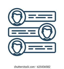 User Avatars and Speech Bubbles vector icon in meaning Chat or Forum