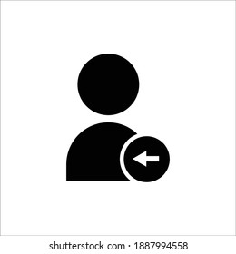 User back icon. admin symbols. Editable stroke. Simple illustration mobile concept and web design. Design template vector