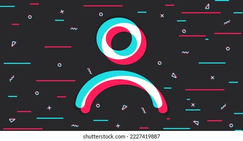 User. Background for social media user. Vector illustration