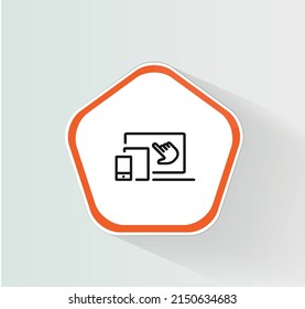 User Behavior Analytics Icon Vector Design