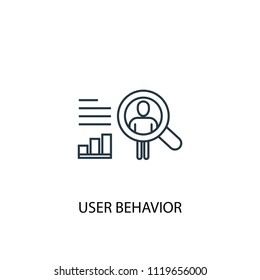User behavior concept line icon. Simple element illustration. User behavior concept outline symbol design from Big data, database set. Can be used for web and mobile UI/UX