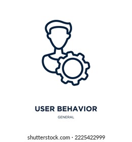 user behavior icon from general collection. Thin linear user behavior, behavior, user outline icon isolated on white background. Line vector user behavior sign, symbol for web and mobile