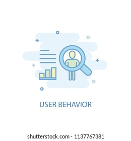 User Behavior Line Trendy Icon. Simple Line, Colored Illustration. User Behavior Symbol Flat Design From Big Data Set. Can Be Used For UI/UX