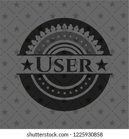 User black emblem. Vintage.