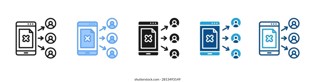 User Blocking web icon with multiple style collection