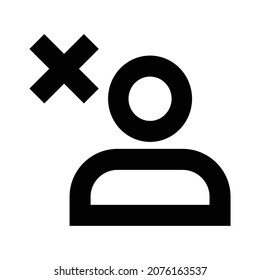 Iconos del vector de contorno negrita de usuario que pueden modificar fácilmente

