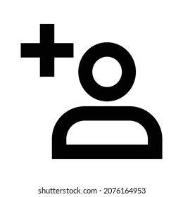 Iconos del vector de contorno negrita de usuario que pueden modificar fácilmente

