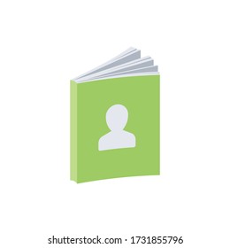 User book account info. Vector 3d isometric, color web icon, new flat style. Creative illustration design, isolated graphic idea for infographics.