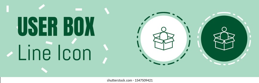 User & Box Line icon. Useful Graphic elements for All Kinds of Designing Work.