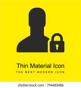 User bright yellow material minimal icon or logo design