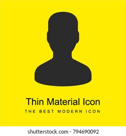 User bright yellow material minimal icon or logo design