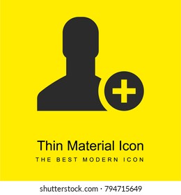 User bright yellow material minimal icon or logo design