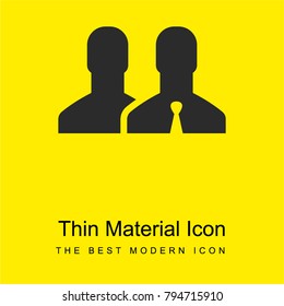 User bright yellow material minimal icon or logo design