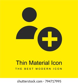 User bright yellow material minimal icon or logo design
