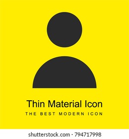 User bright yellow material minimal icon or logo design