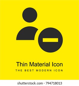 User bright yellow material minimal icon or logo design