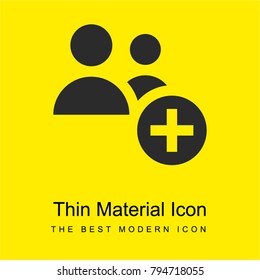 User bright yellow material minimal icon or logo design