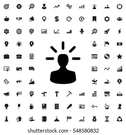user bulb icon illustration isolated vector sign symbol
