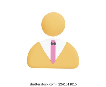 user business people with 3d vector icon cartoon minimal style