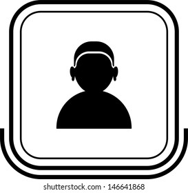 User button black square