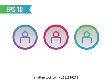 user button icon / profile button for websites / applications