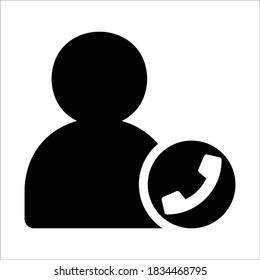 User Call Vector Icon Illustration