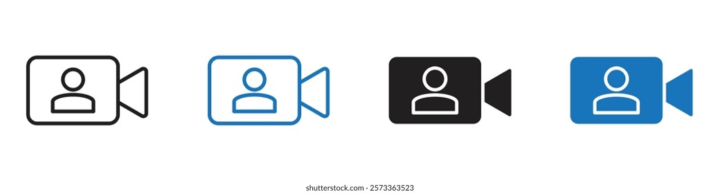 User cam icon Flat line symbol